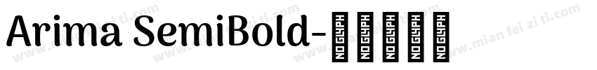 Arima SemiBold字体转换